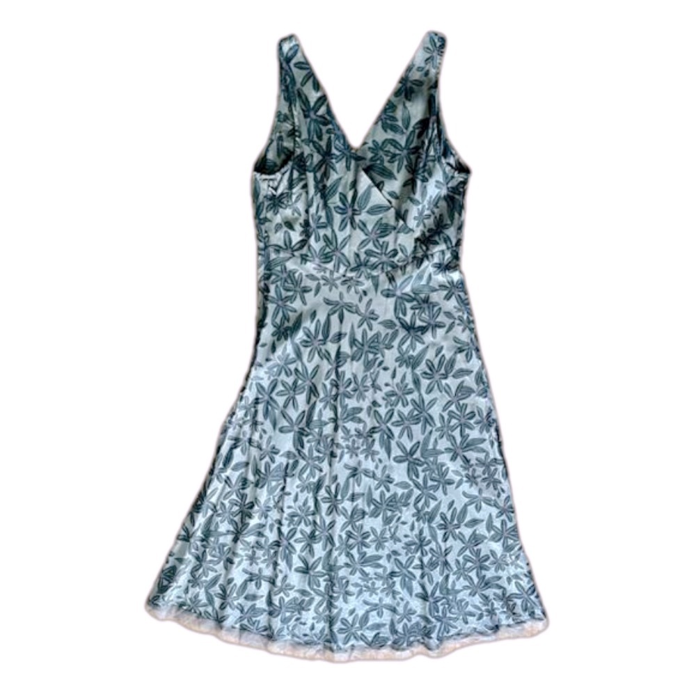 Jigsaw 100% silk sleeveless gray and pink floral maxi dress UK size 10